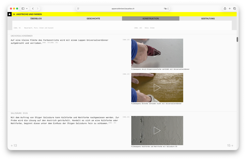 E-Nachschlagewerk für das Bauen an historischen Häusern - Appenzellerland – Baustein: Eingebettete Videofunktion – E-Nachschlagewerk für das Bauen an historischen Häusern